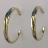 JE14-14kt/inlay hoop earrings
