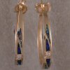 JE14-Inlay hoop earrings with diamonds