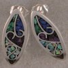 JE6a-sterling silver earrings with assorted mosaic inlay