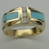 JR101-14kt/Diamond & Turquoise ring