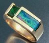 JR111-emerald & opal inlay ring