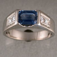JR152-white gold sapphire/diamond ring