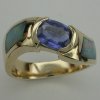JR153-14kt/sapphire & opal ladies ring