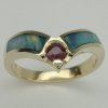 JR162-14kt/ruby and opal ring
