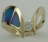 JR61-Diamond and opal ring