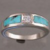 JR81-14kt/diamond and turquoise ring