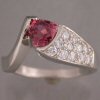 JR89-Ld's ring w/pink tourmaline and diamond pave