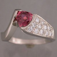 JR89 with pink tourmaline and diamond pave