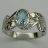 LS330-14kt/Aquamarine small Sausalito style ring