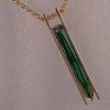 Custom made pendant featuring fancy cut green tourmaline