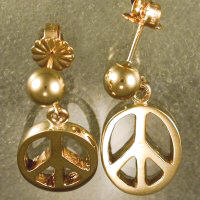 JE52-14KTY peace sign earrings