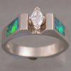 JR163-14KW, .33 ct diamond w/opal inlay