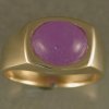 JR180-gents 14KY ring with purple jade stone