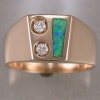 JR181-gents opal and diamond ring
