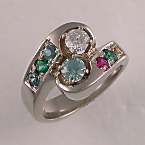 Custom 14KW mother's ring