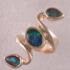 14KT yellow opal triplet ring-one of a kind